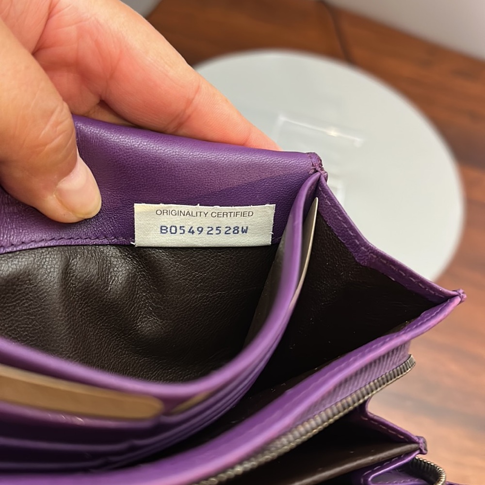Bottega Veneta Intrecciato Bifold Long Wallet Lambskin Purple - Picture 12 of 14